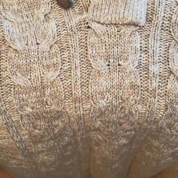 Amongst Others Marled Gray Mock Neck Henley Button Front Pullover Sweater SZ S - Picture 2 of 9